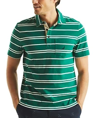 Nautica Men's Short Sleeve Striped Polo Shirt