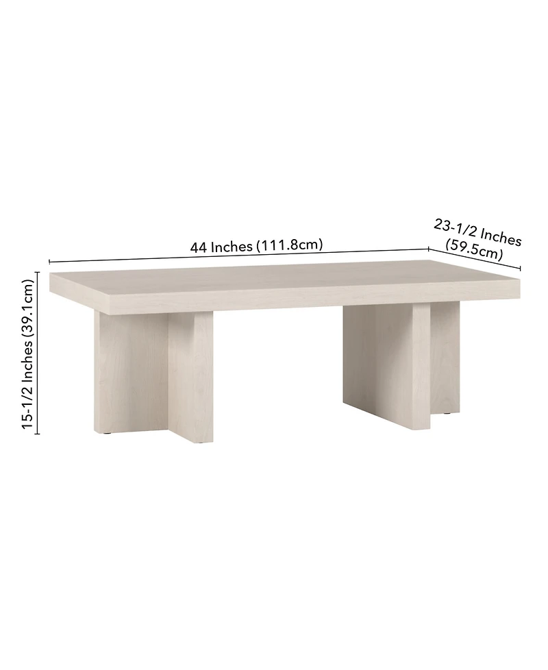 Hudson & Canal 44" Dimitra Wide Rectangular Coffee Table