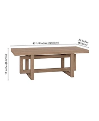 Hudson & Canal 47" Breslow Wide Rectangular Coffee Table