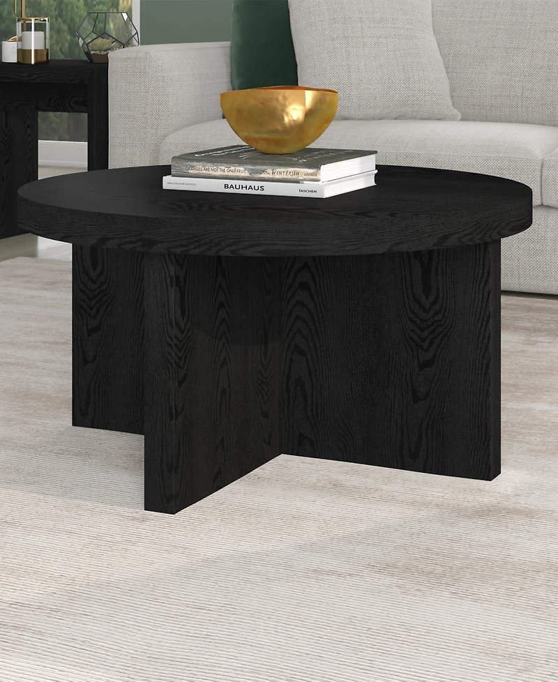 Hudson & Canal 33" Elna Wide Round Coffee Table