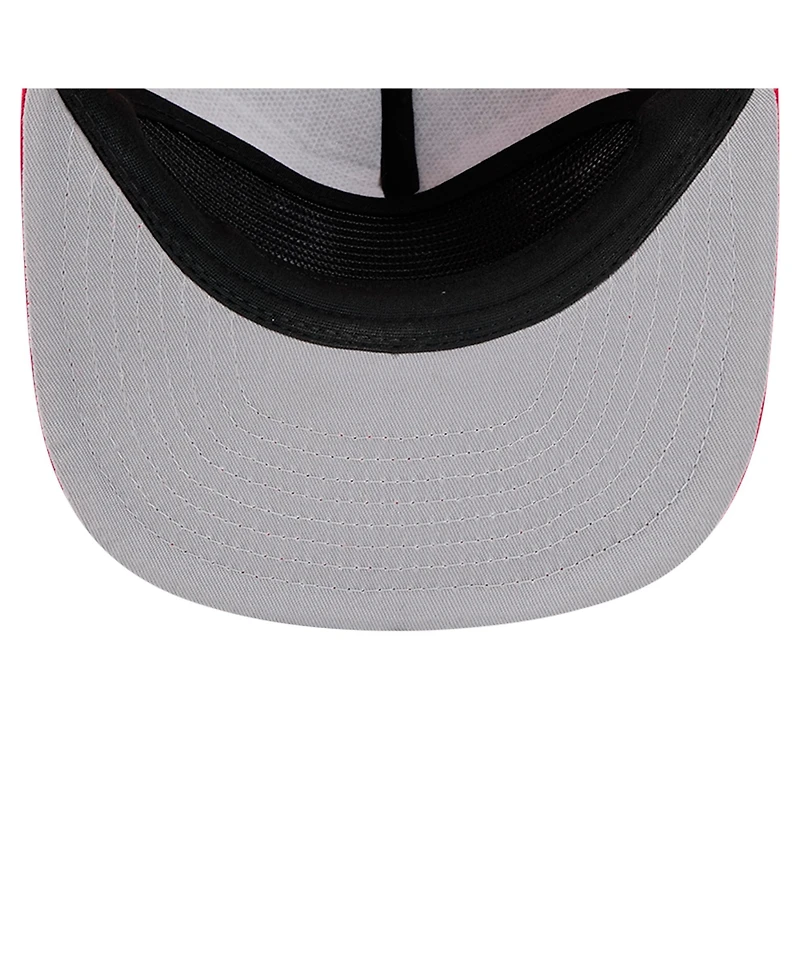 New Era Men's Red Cincinnati Reds Tone Foam Meshback Golfer Snapback Hat