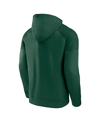 Fanatics Men's Green Minnesota Wild Iconic Defender Raglan Pullover Hoodie
