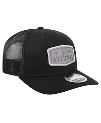 New Era Men's Gray Pittsburgh Pirates Labeled 9SEVENTY Stretch-Snap Adjustable Hat