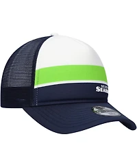 New Era Big Boys and Girls College Navy Seattle Seahawks Sport Night Color Block 9FORTY A-Frame Trucker Adjustable Hat