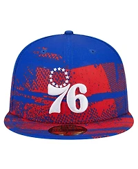New Era Men's Royal Philadelphia 76ers Tip-Off 59FIFTY Fitted Hat