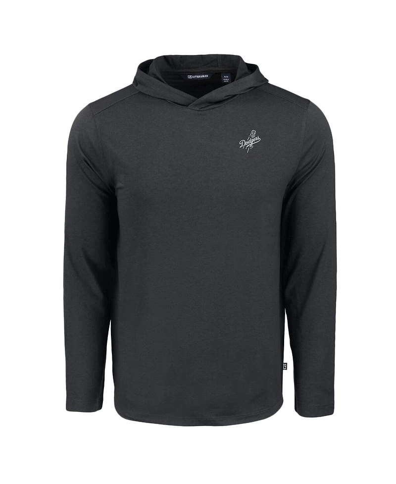Cutter & Buck Men's Black Los Angeles Dodgers Coastline Epic Comfort Eco Hoodie T-Shirt