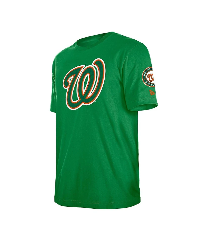 New Era Men's Kelly Green Washington Nationals St. Patrick's Day Shamrock Fill T-Shirt