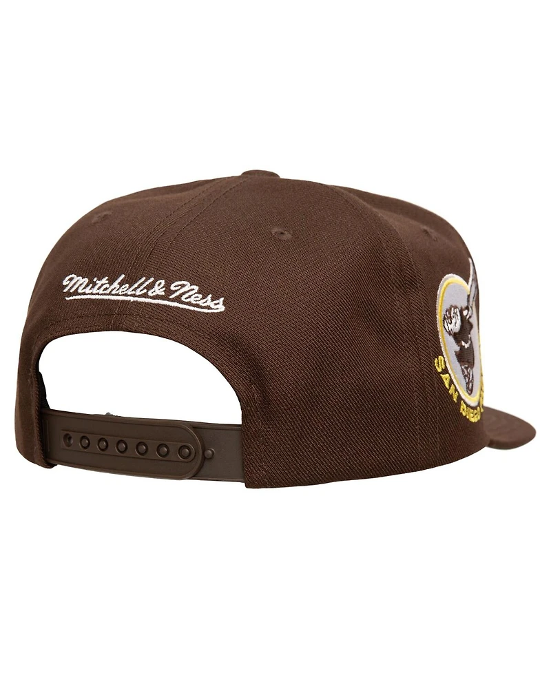 Mitchell & Ness Men's Brown San Diego Padres Double Up Snapback Hat