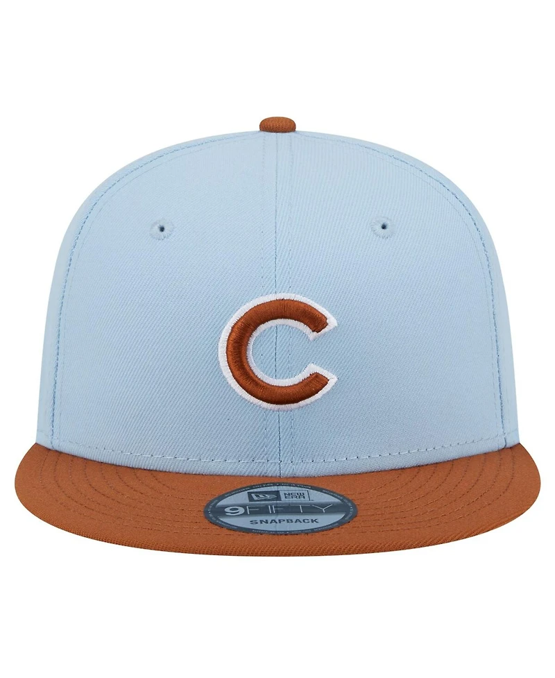New Era Men's Light Blue Chicago Cubs Spring Color Two-Tone 9FIFTY Snapback Hat