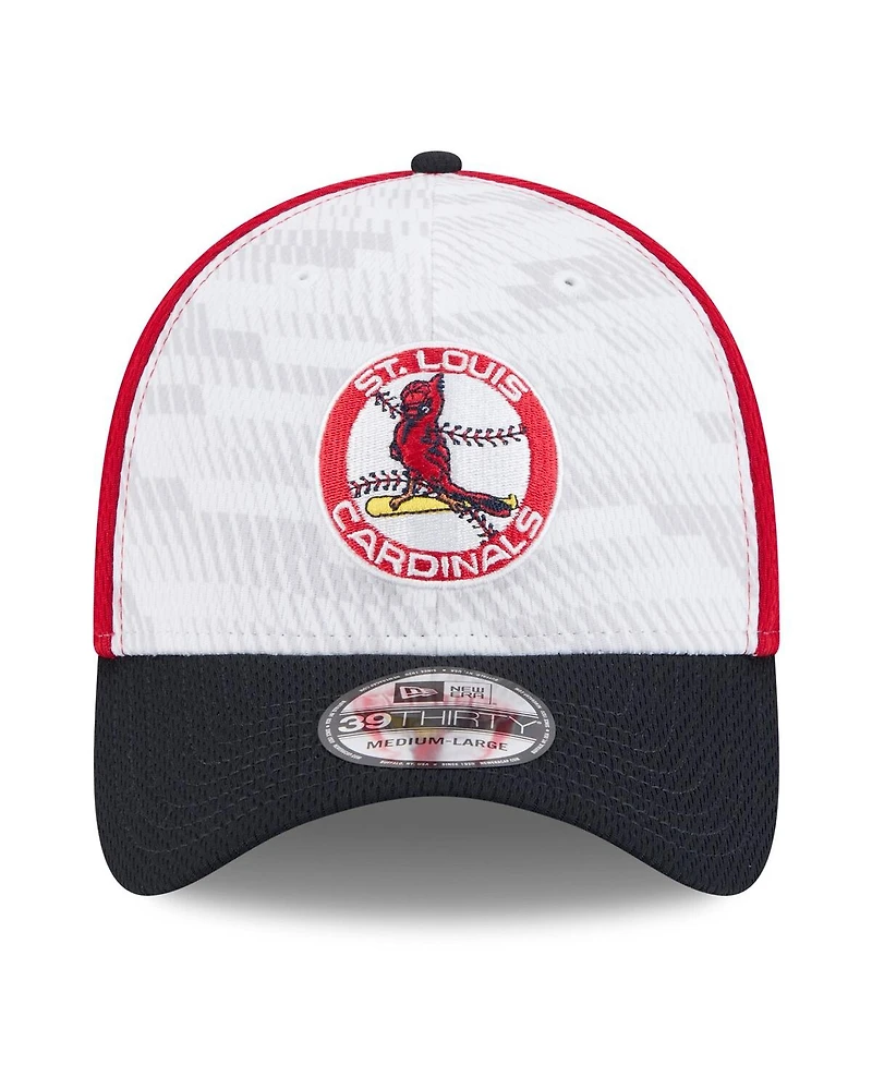 New Era Men's Red/Black St. Louis Cardinals 2025 Mlb Clubhouse 39THIRTY Flex Hat