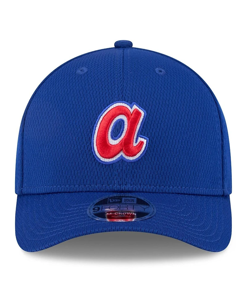 New Era Men's Blue Atlanta Braves 2025 Mlb Clubhouse 9FORTY M-Crown Adjustable Hat