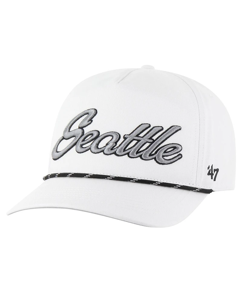 '47 Brand Men's White Seattle Mariners Overhand Speckle Hitch Rope Adjustable Hat