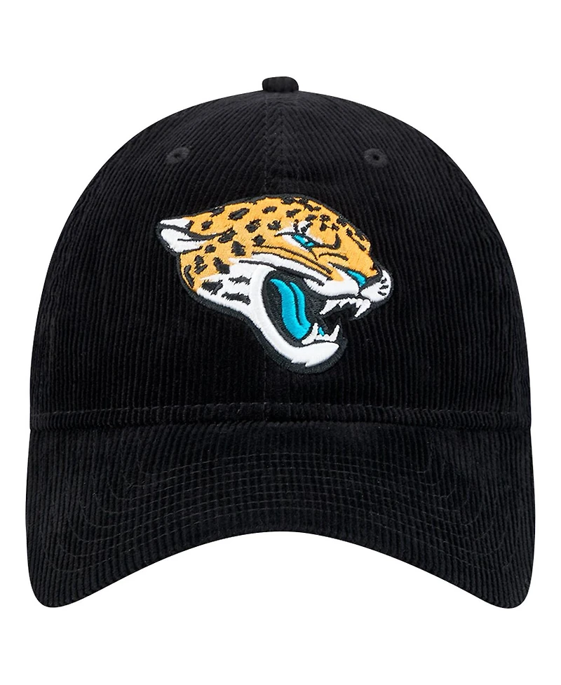 New Era Men's Black Jacksonville Jaguars Corded 9TWENTY Adjustable Hat
