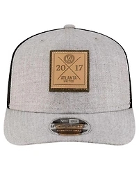 New Era Men's Heather Gray Atlanta United Fc 9SEVENTY Coolera Stretch-snap Adjustable Hat
