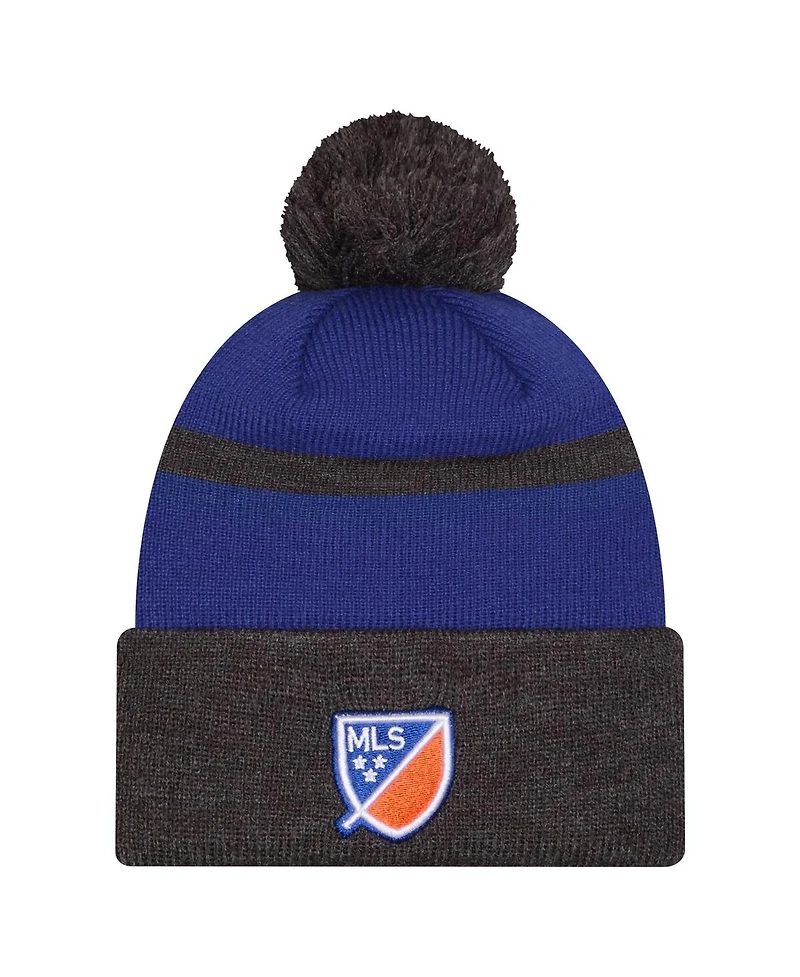 New Era Men's Blue Fc Cincinnati 2025 Kickoff Cuffed with pom Knit hat