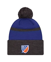 New Era Men's Blue Fc Cincinnati 2025 Kickoff Cuffed with pom Knit hat