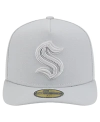 New Era Men's Gray Seattle Kraken Color Pack A-Frame 59FIFTY Fitted Hat