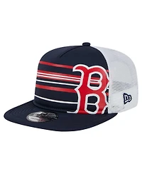 New Era Men's Navy Boston Red Sox 9FIFTY A-Frame Trucker Snapback Hat