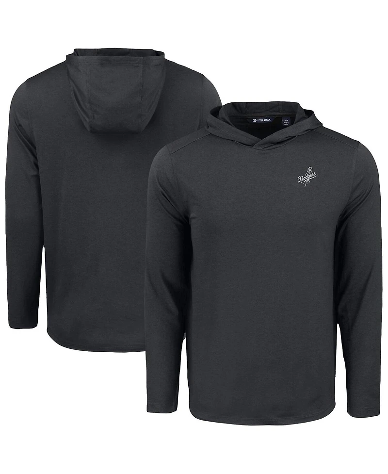 Cutter & Buck Men's Black Los Angeles Dodgers Coastline Epic Comfort Eco Hoodie T-Shirt
