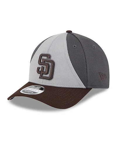New Era Men's Gray/Brown San Diego Padres 2025 Batting Practice 9FORTY M-Crown Adjustable Hat