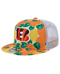 New Era Men's Orange Cincinnati Bengals Citrus 9FIFTY Trucker Snapback Hat