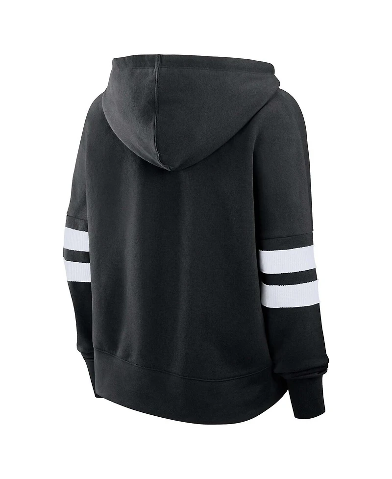 Fanatics Women's Black Utah Hockey Club Oversized Seize V-Neck Pullover Hoodie