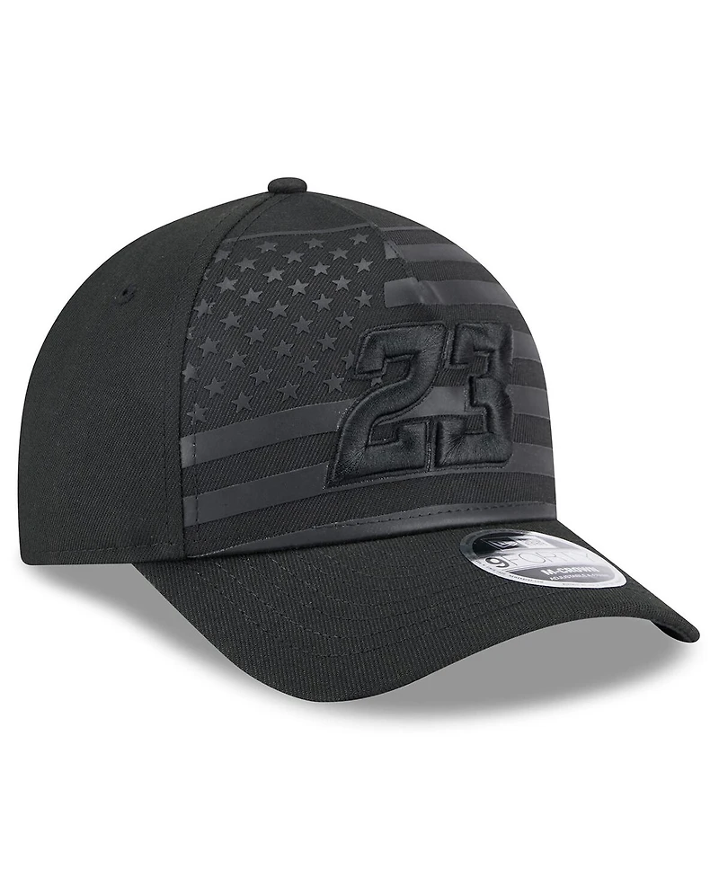 New Era Men's Black Bubba Wallace American Flag 9FORTY M-Crown A-Frame Adjustable Hat