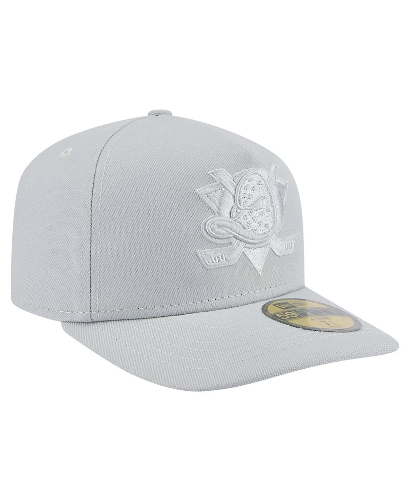 New Era Men's Gray Anaheim Ducks Color Pack A-Frame 59FIFTY Fitted Hat