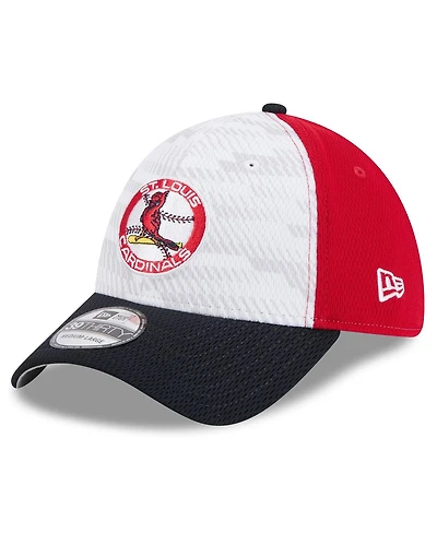 New Era Men's Red/Black St. Louis Cardinals 2025 Mlb Clubhouse 39THIRTY Flex Hat