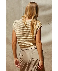 Crescent Women's Lexie Cropped Sweater Knit Top