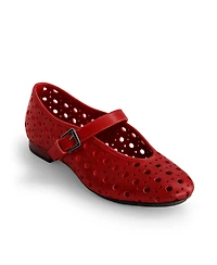 Bernardo Borden Perf Mary Jane Flat