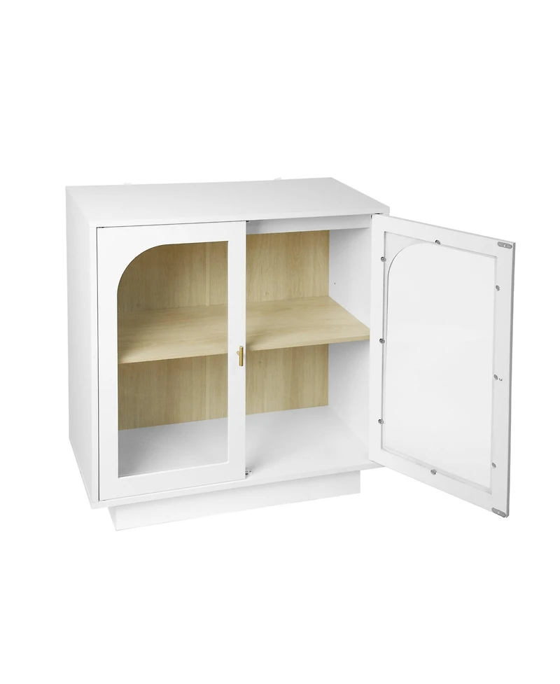 Mondawe Storage Cabinet with Acrylic Door for Living Room, Dining Room, Study