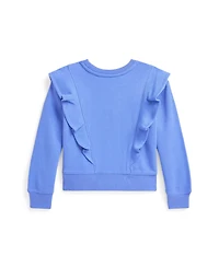 Polo Ralph Lauren Toddler and Little Girls Ruffled French Terry Sweatshirt