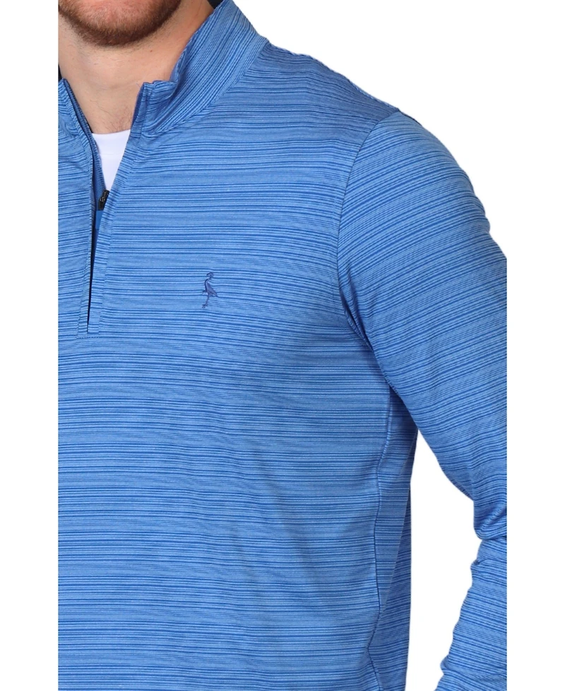 Tailorbyrd Men's Yarn Dye Stripe Performance Quarter Zip