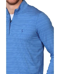 Tailorbyrd Men's Yarn Dye Stripe Performance Quarter Zip