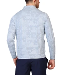 Tailorbyrd Men's Honeycomb Jacquard Textured Performance Quarter Zip