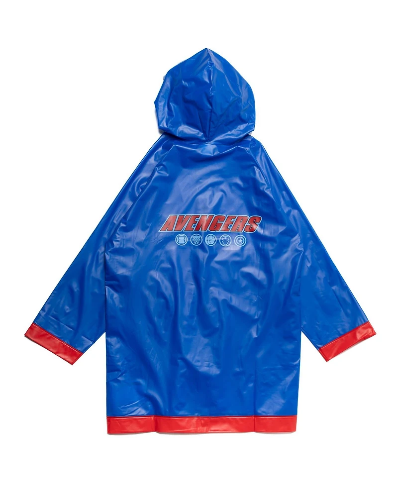 Avengers Boys Marvel Waterproof Hooded Rain Jacket Coat