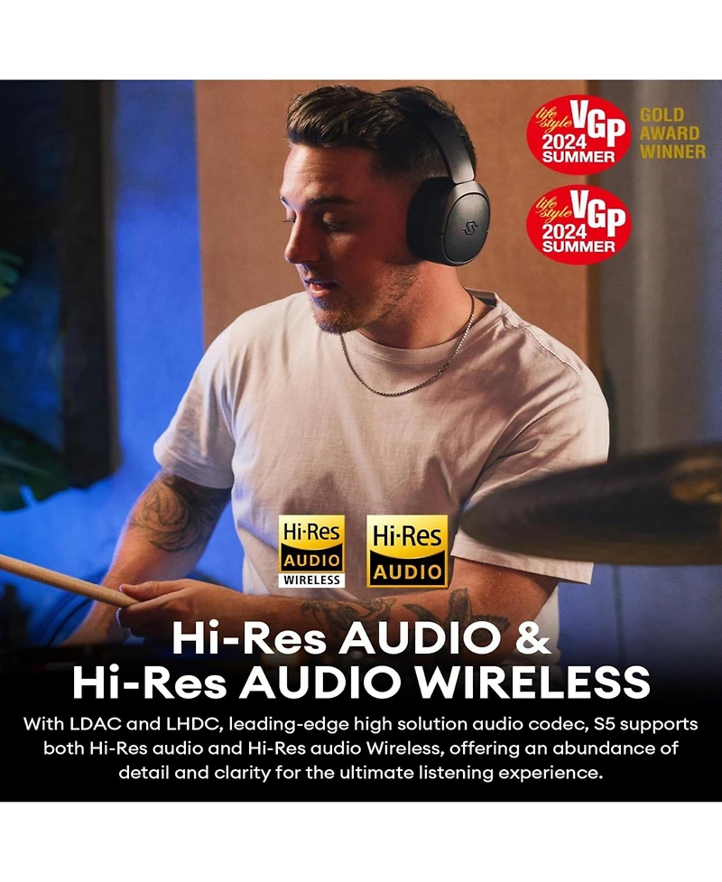Edifier Wireless Planar Magnetic Headphones, Hi-Res Audio, Bluetooth 5.4, 80H Playback & Fast Charging