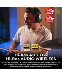 Edifier Wireless Planar Magnetic Headphones, Hi-Res Audio, Bluetooth 5.4, 80H Playback & Fast Charging