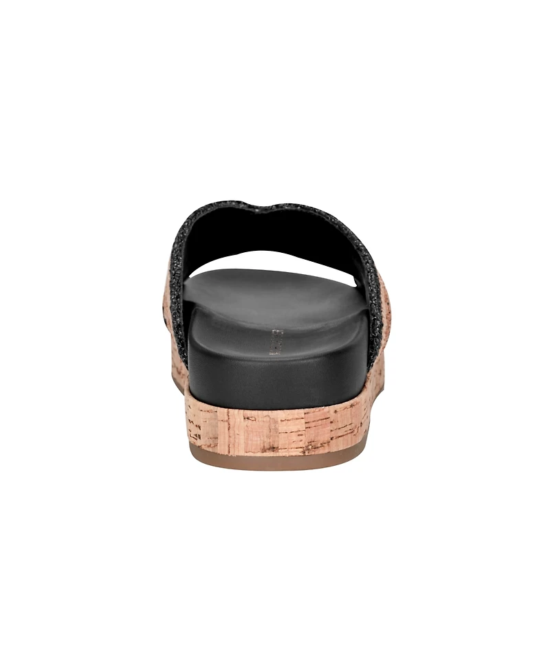 Marc Fisher Women's Erim Woven Slip-On Flatform Sandals