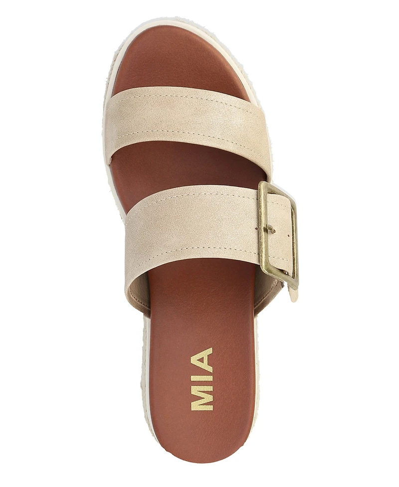 Mia Women's Kika Platform Slide Round Toe Sandals