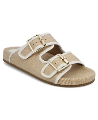Mia Women's Gazell Double Buckle Slip-On Slide Sandals