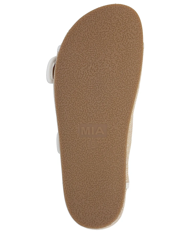 Mia Women's Gazell Double Buckle Slip-On Slide Sandals