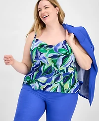 Tahari Asl Plus Printed Camisole