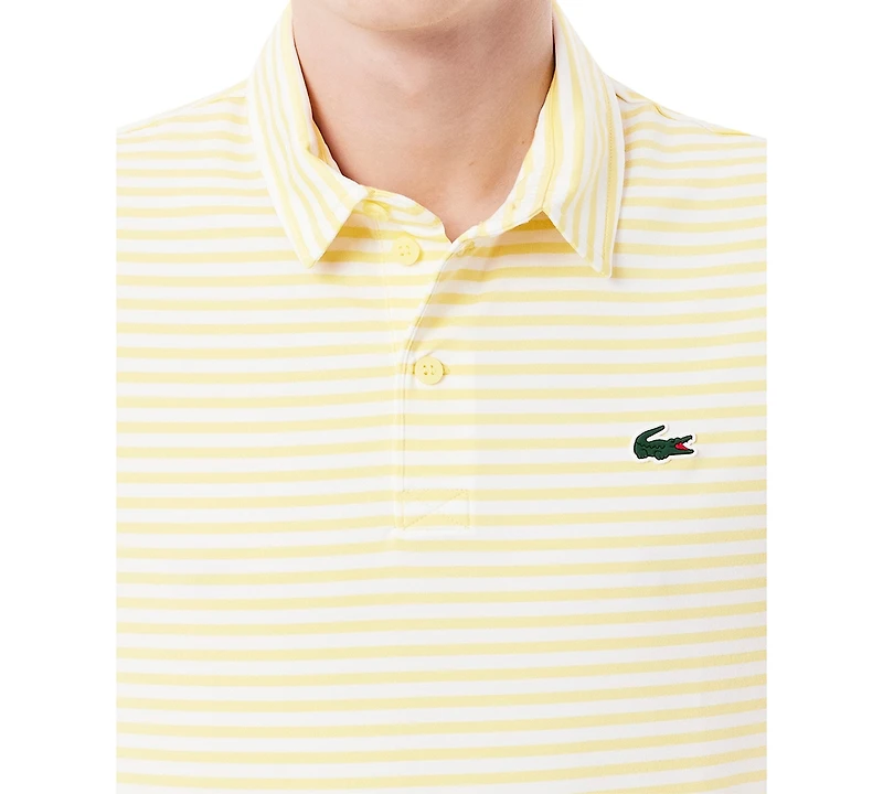 Lacoste Men's Short Sleeve Striped Performance Polo Shirt - Kba