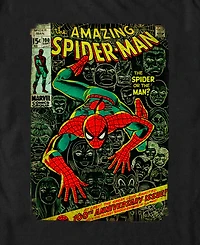 Marvel Men's Spidey Front Cover Short Sleeve T-Shirt