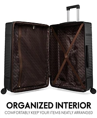 Elle Belleville 3-Piece Expandable Retro Spinner Luggage Set
