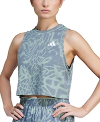 adidas Women's Printed Climacool Cropped Tank Top