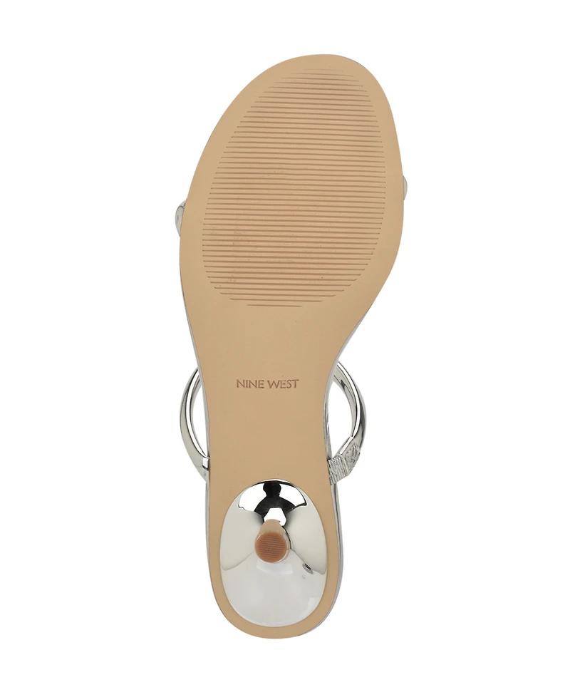 Nine West Women's Berri Double Strap Kitten Heel Sandals