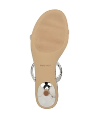 Nine West Women's Berri Double Strap Kitten Heel Sandals